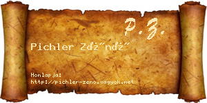 Pichler Zénó névjegykártya